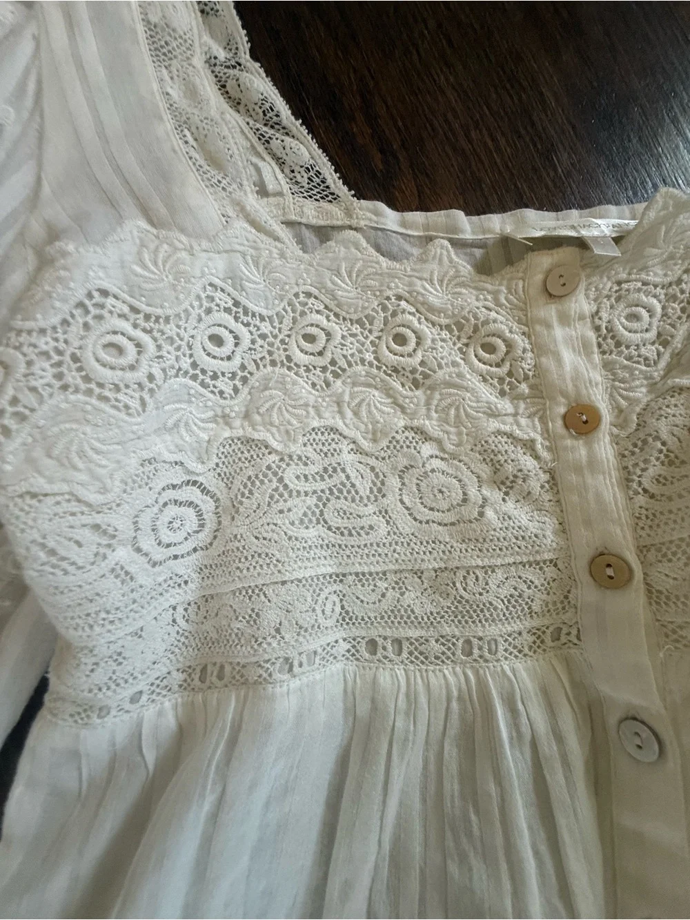 LoveShackFancy Ivory Lace Peasant Blouse - Picture 4 of 5